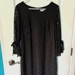 Black Dress Lacey Overlay
